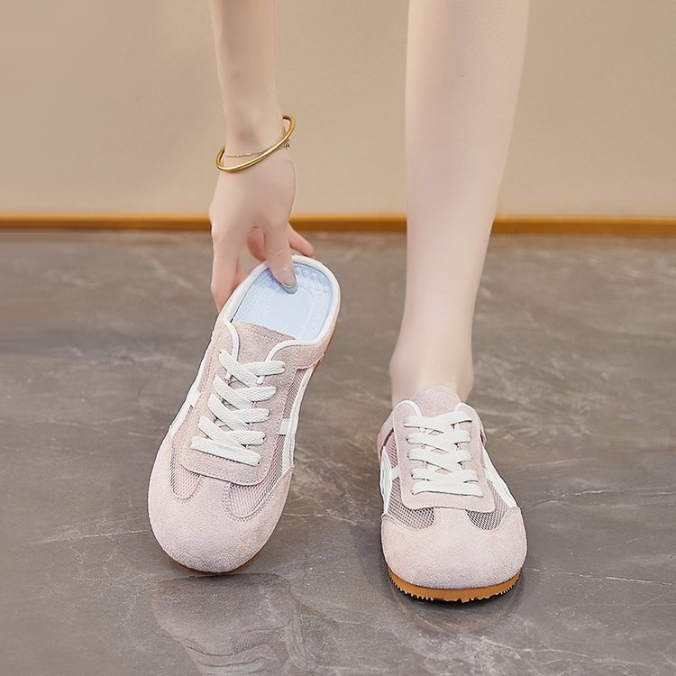 Zuecos de verano para mujer, de malla, con suela gruesa, de punta cerrada, tipo pantuflas, zapatos casuales nuevos 2026.