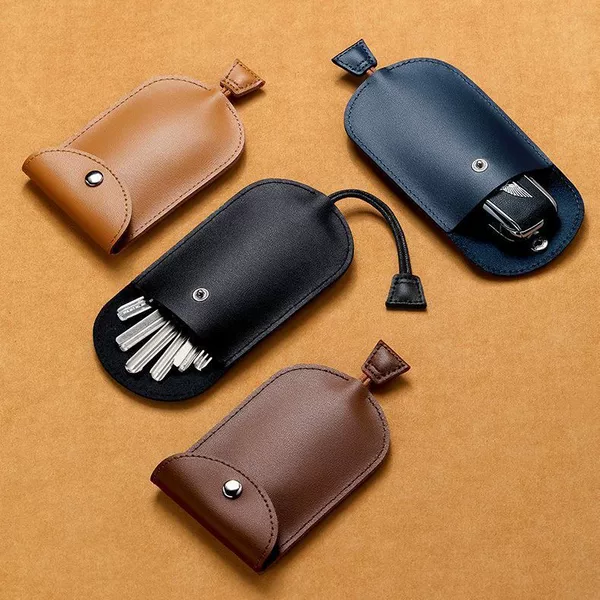 Car Key Case Pu Leather Key Holder Pull-Out Style Compact Simple Household Key Case 4S Store Promotional Gift