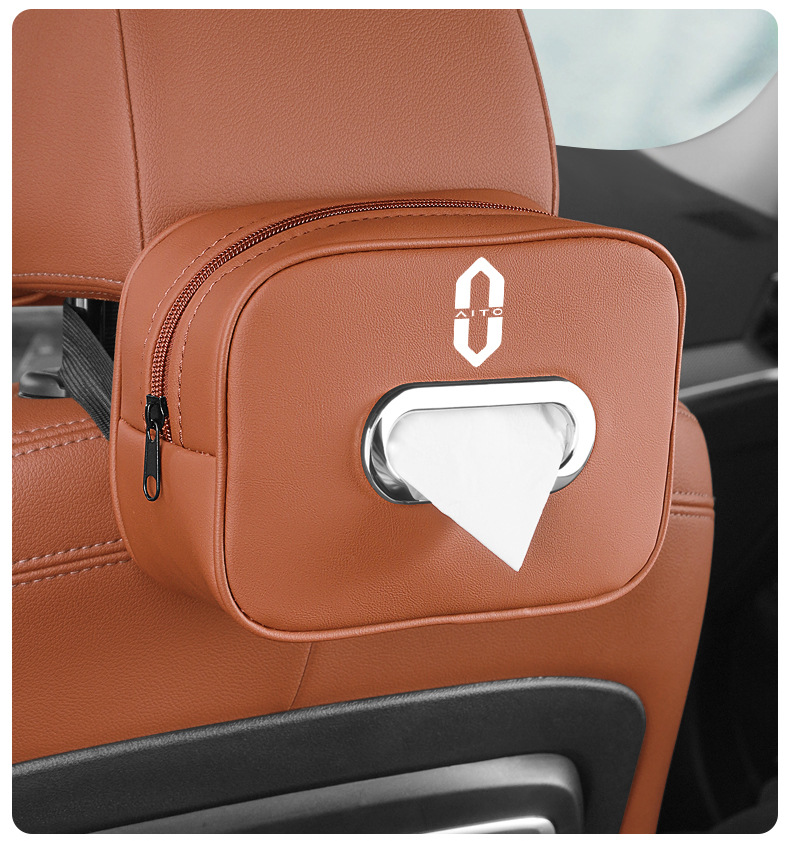 Suitable for Huawei Wenjie M9 New M8 M7 M5 Car Center Console Armrest Box Car Tissue Box Classy Hanging Bag Bag