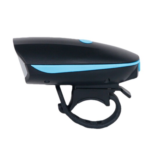 7588 Bicycle USB rechargeable headlight horn mountain bike loud electric horn two-in-one car light horn bell