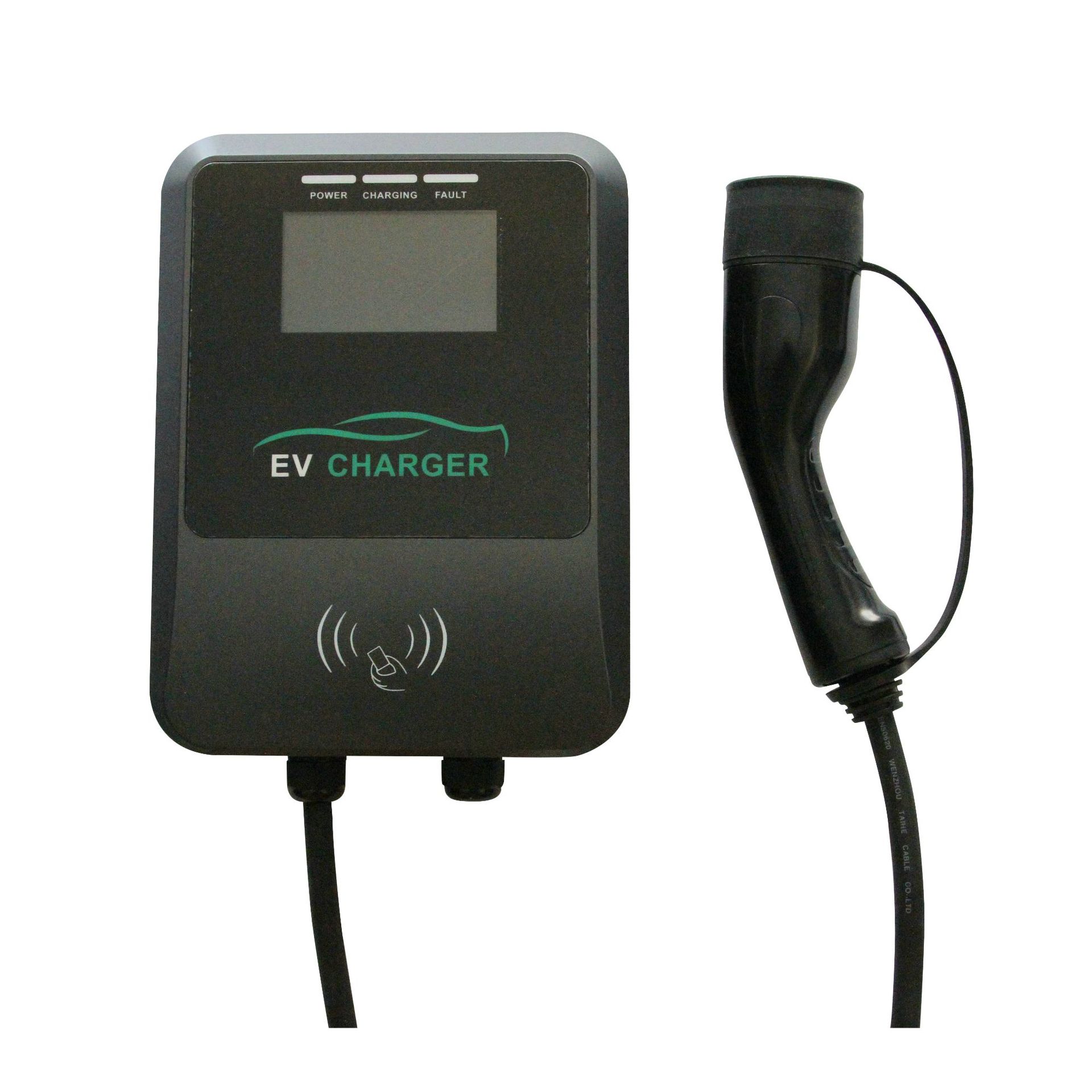 交流壁挂式新能源电动汽车充电桩家用商用欧标国标美rfid刷卡app