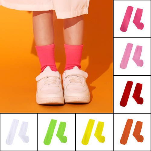 Children's sock candy-colored stack socks June 1st performance uniform for boys and girls colorful socks
