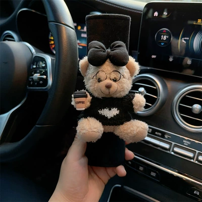 Belt Cover Extended Car — Seat belt shoulder pad - black-knot-coffee-glasses-bear-shoulder-pads