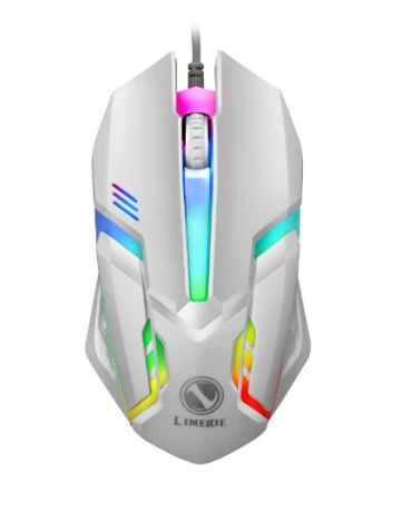 Набор клавиатура и мышь для игр (Leda GTX350), подсветка RGB, проводной компактный 53×15 см
