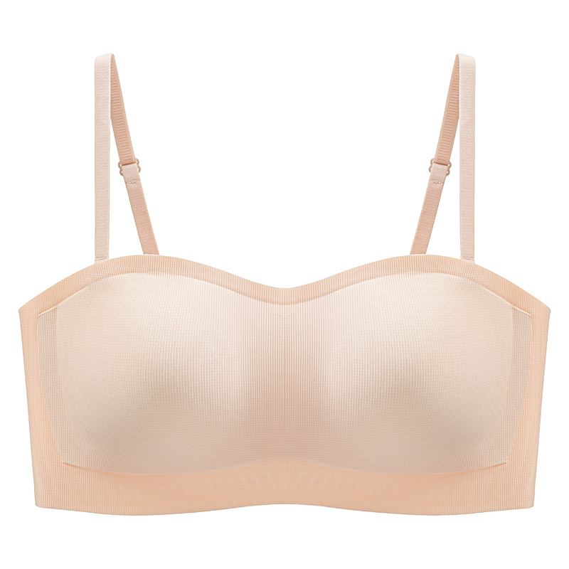 Verano sin cinturón de hombro ropa interior de soporte suave damas sin marcas sin anillo de acero sujetador de hombro antideslizante sujetador