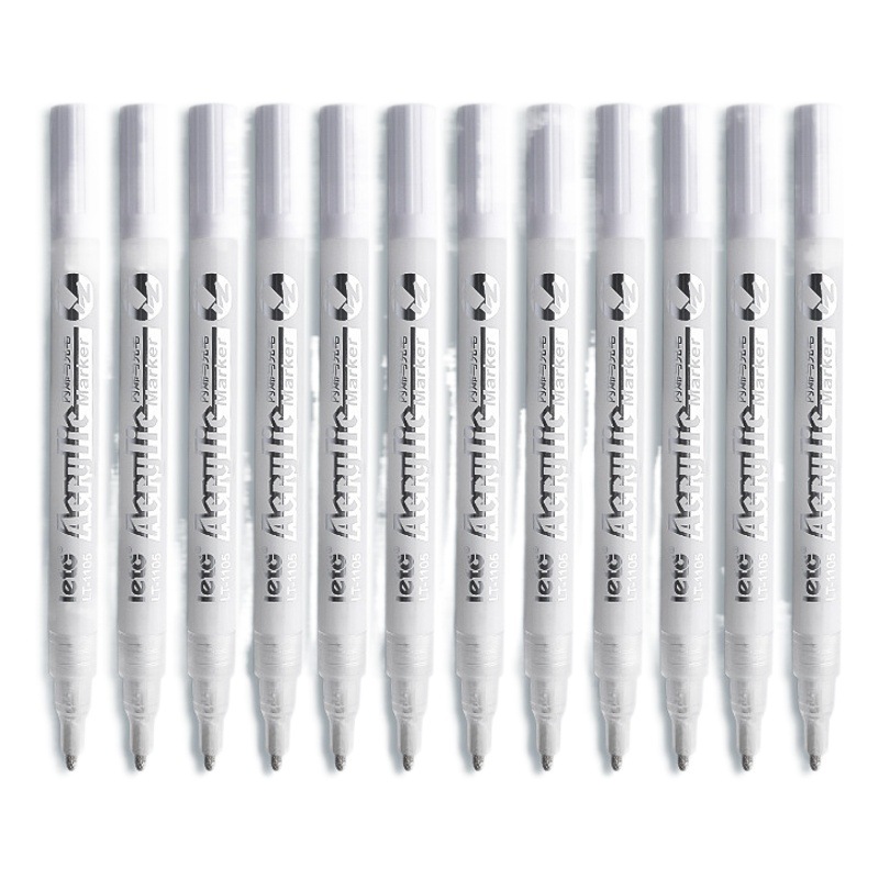 White Acrylic Pen DIY Journal Pen Art Paint Pen Graffiti Pen Student Marker Pen Special for Journal Coloring