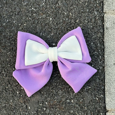 Decorative Sticker, Motosiklet dəbilqələri - color-block-bow-purple-and-white