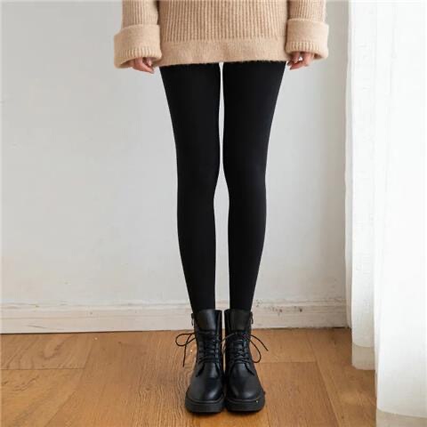 Women's Thermal Fleece Lined Thick Winter Leggings Ultra Thick Elastic Slimming Heavy Warm One-Piece Pants
