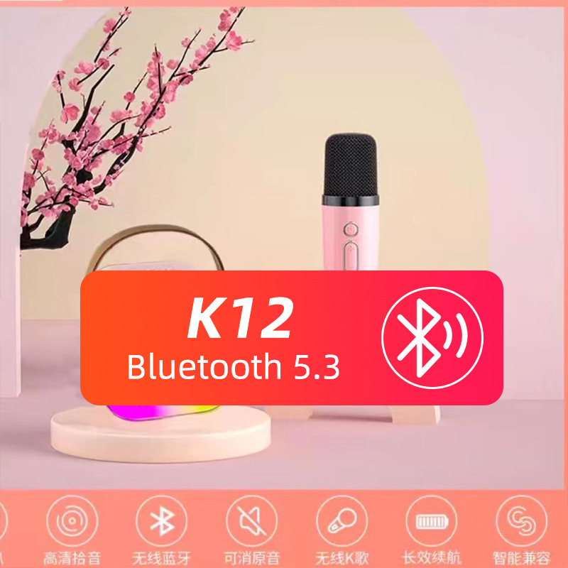 K12蓝牙音箱麦克风一体麦家庭音响蓝牙音响全民K歌家用无线套装|undefined