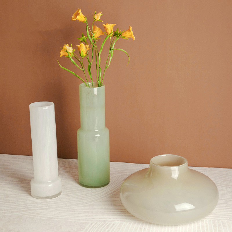 Nuevo jarrón de vidrio chino para el hogar decoración suave sala de estar gabinete de televisión mesas de té agua creativa arreglos florales hidroponía