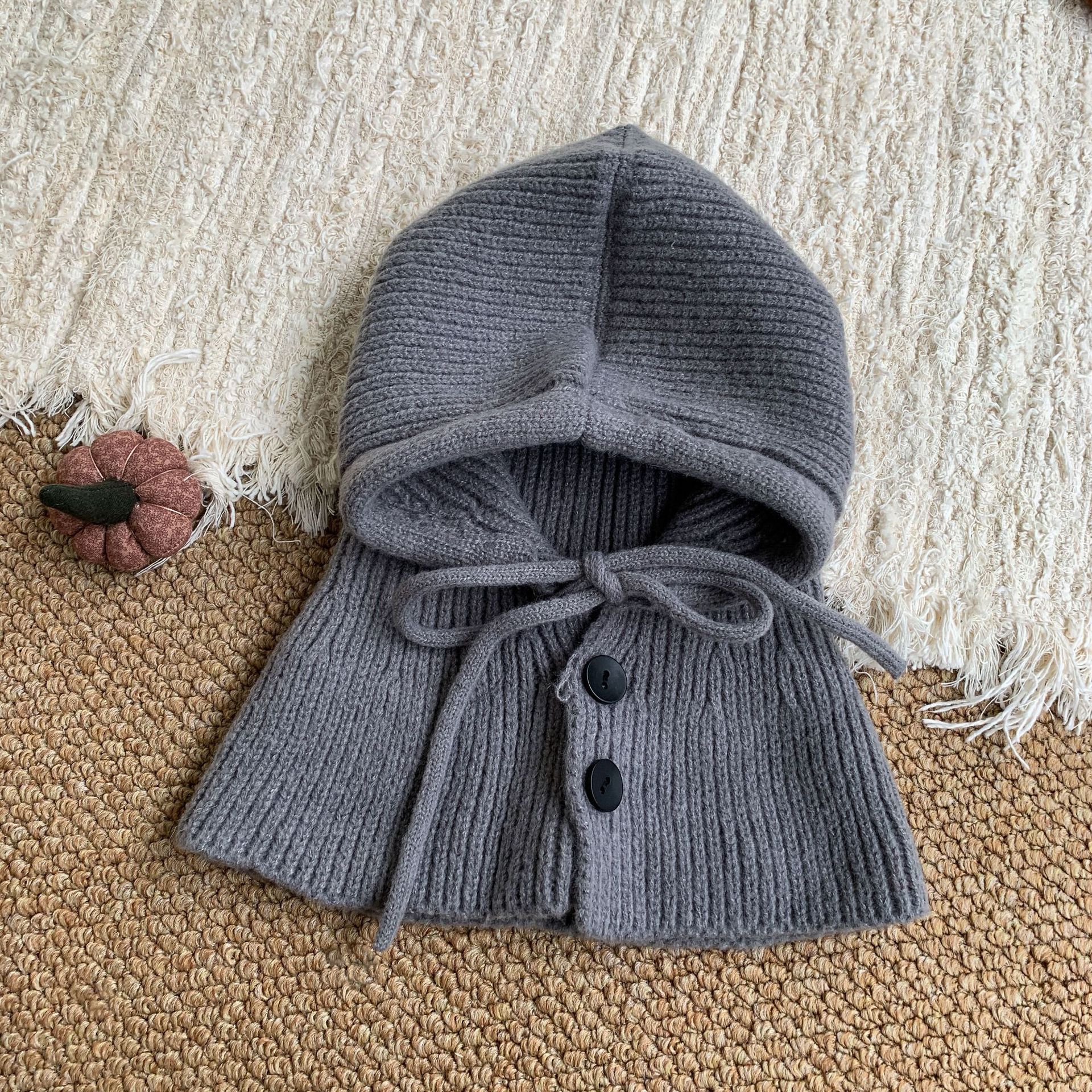 Sugar Pear ropa infantil sombrero de niñas invierno 2025 espesar de aire extranjero para niños gorras de tejido orejas gorras de lana bebé