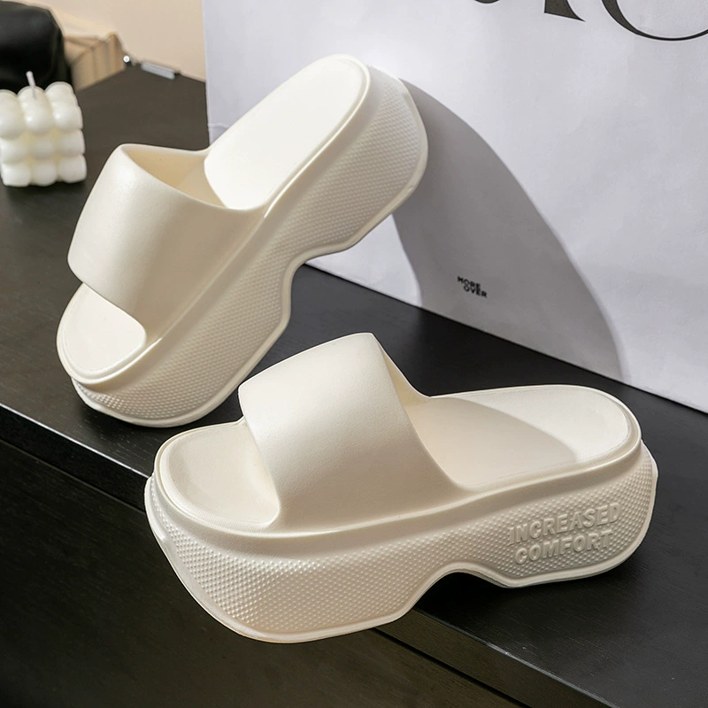 Eva носить тапочки на улице женский летний 2024 новый толстой подошвой на высоком каблуке пляжные туфли сандалии женские повышенные противоскользящие