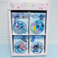 Мини-зеркальце Stitch в виде мультика, межзвёздная тема, портативное металлическое круглое зеркало
