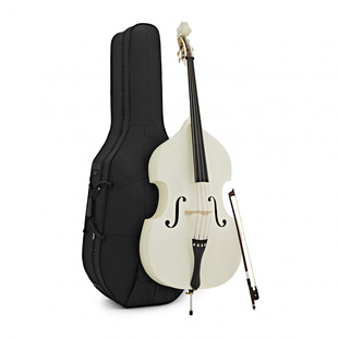 Naomi Large Bass Double Bass for Beginners Adult Large Bass Violin White Double Bass Bass