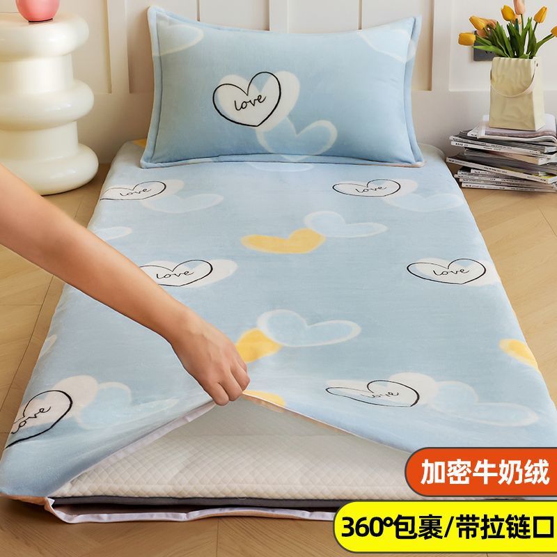 Leche de veludo dormitorio estudiante colchón de coral 90x190 colchón de invierno