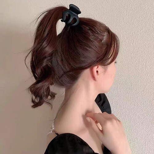 Factory direct sales hair clip fixed artifact anti-collapse back head grabber female Internet celebrity hair accessories large pumpkin high ponytail clip
