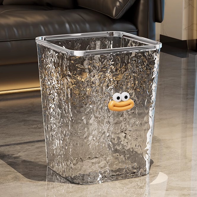 Light Luxury Trash Can for Home Use, Stylish Design for Living Room, Kitchen, Bathroom, Large Size for Bedroom, Office, New Model Wastebasket