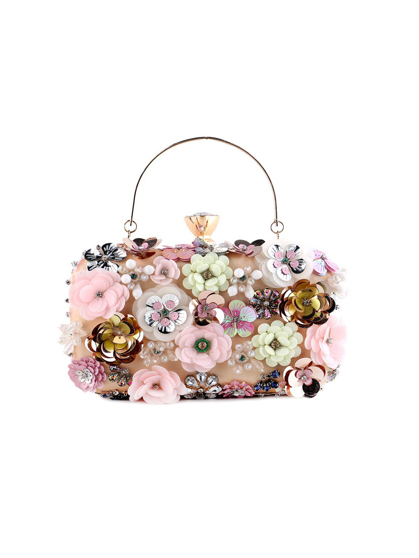 Borsa da sera da donna con paillettes fatte a mano e fiori, nuova moda per la cena, 2023_voghion.com