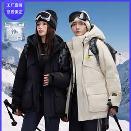 2025冬季新款 羽绒服 工装男女连帽宽松冬季防风保暖情侣外套