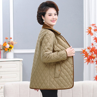 Middle-aged mother's spring cotton-padded jacket loose and light cotton-padded jacket 50-year-old 60-year-old woman's autumn and winter jacket
