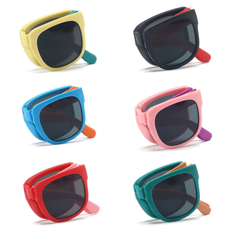 新しい折りたたみサングラス、親子向けの高級日焼け止めサングラス、ファッショナブルでポータブルな折りたたみ式インターネットセレブライブブロードキャストサングラス