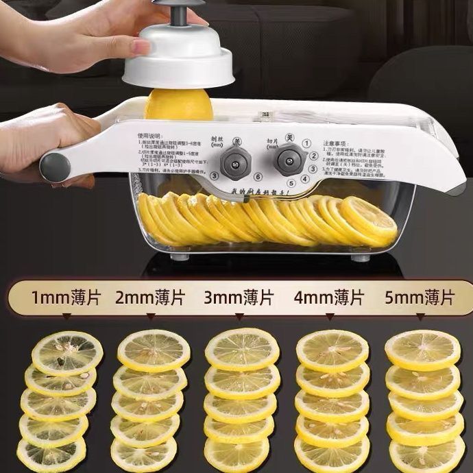 Cortadora de limón multifunción leche tienda de té fruta ajustable rebanada gruesa corte de vegetales barbacoa comercial cortadora de patatas