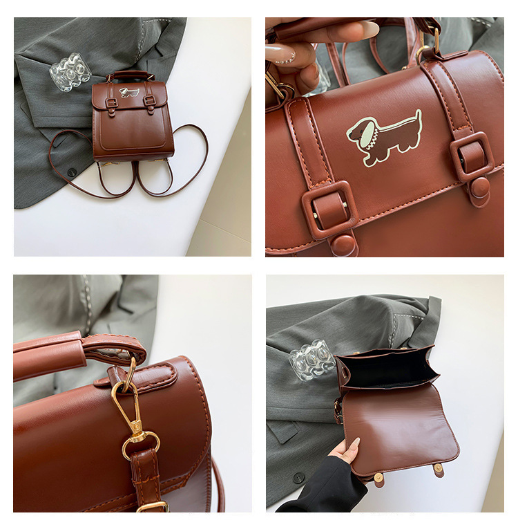 A new 2024 French retro backpack for women, a trendy and versatile single-shoulder bag with a large capacity for commuting undefined