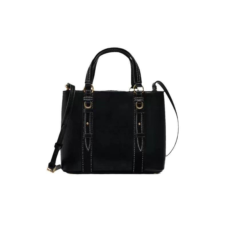 Bolso de mujer 2024 nuevo bolso de mensajero portátil de mini ciudad negro bolso de cubo de todo fósforo bolso asesino de doble compartimento de mano
