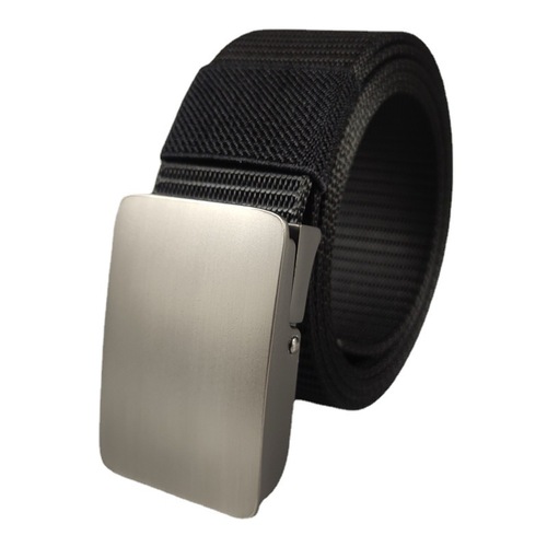 Factory wholesale automatic buckle nylon outdoor belt for men fashion tactical woven sports military training canvas belt