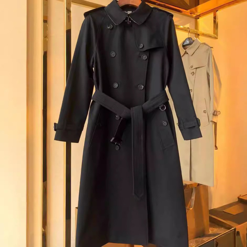 Autumn 24 New Gabardine Casual Women's Windbreaker Women's Waist Slimming Fashion Elegant British Style Women's Coat Autumn 24 New Gabardine Casual Women's Windbreaker Women's Waist Slimming Fashion Elegant British Style Women's Coat