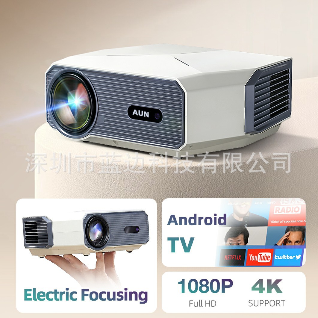 Cross-border hot product projector A004 Pro full HD 1920x 1080 Android 4K projector wholesale generation