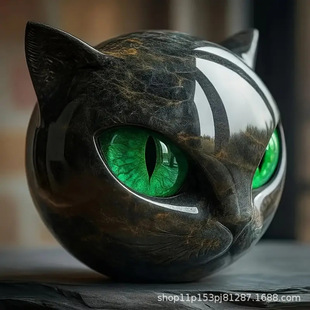 �羳��Ʒ��ƷLuxury Black Cat Stone Sculpture���A��؈ʯ��