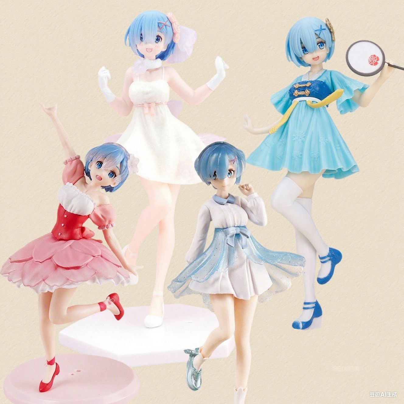 从零开始的异生活雷姆手办可爱美少女公仔手办原型桌面摆件机箱装