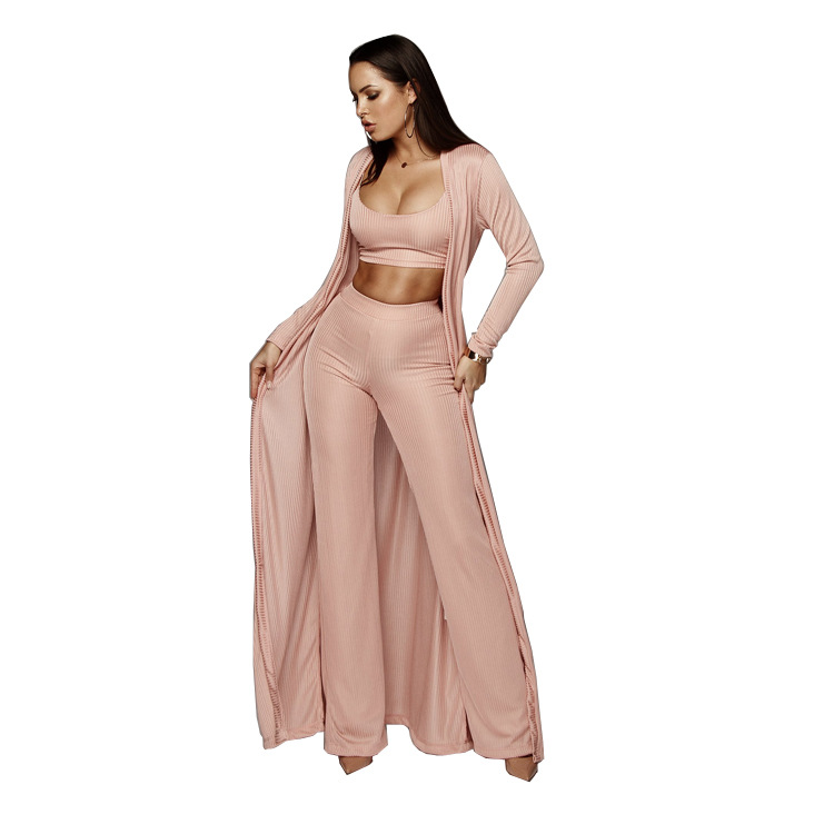 Vacances Selfies Femmes Style Simple Vêtement De Rue Couleur Unie Spandex Polyester Tricot Ensemble Coordonné De Pantalon Ensembles De Pantalons display picture 26