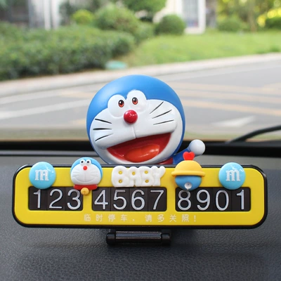 Popular Doll, Car Moving Phone Nömrəli dayanma kartı - yellow-parking-card-sitting-cat