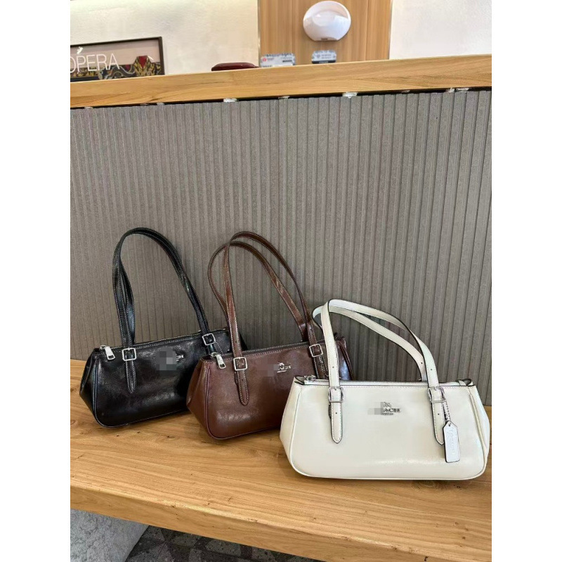 Kouc new Asher34 fashion tote bag, baguette-shaped waxed leather bag, bowling bag, single-shoulder bag, genuine leather women's bag, wholesale Kouc new Asher34 fashion tote bag, baguette-shaped waxed leather bag, bowling bag, single-shoulder bag, genuine leather women's bag, wholesale