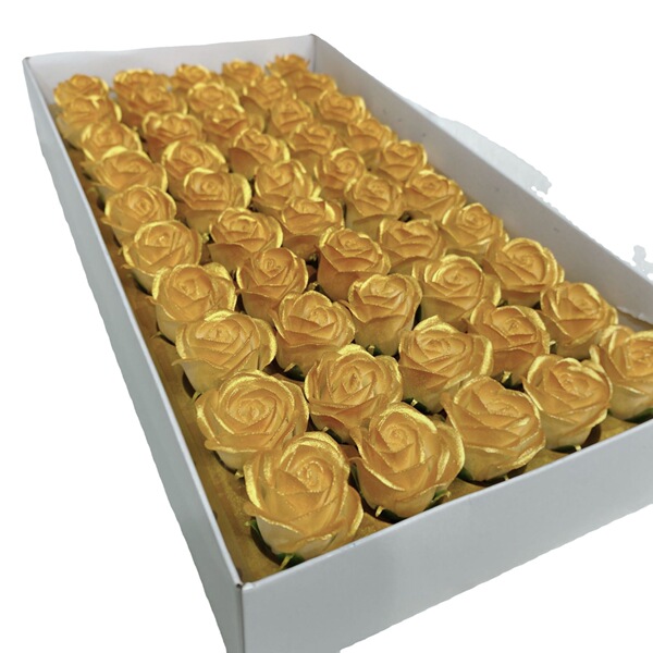 Small floral glass soap for St. Valentine's Day contains rose