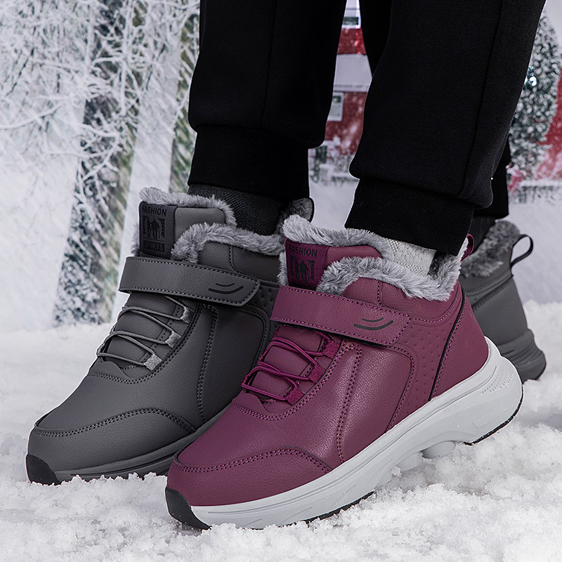Zapatos de invierno de alta altura para personas mayores y zapatos de algodón de lana zapatos de mamá zapatos de deporte casuales zapatos de nieve zapatos de mediana edad image 5