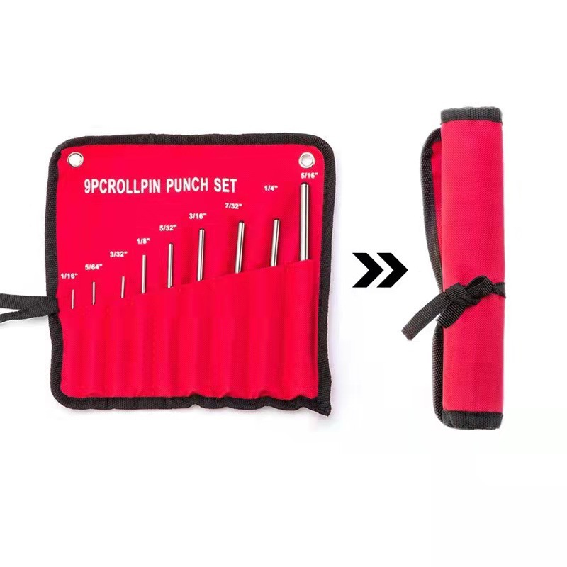 Juego de 9 piezas de punzón redondo punzón redondo punzón conjunto punzón cincel