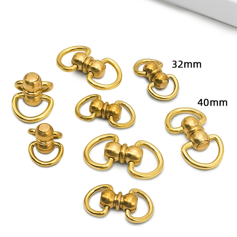 Fábrica de venta caliente de latón 8 anillo 360 grados de rotación de alta calidad accesorios de llavero conexión 8 anillo de cobre anillo