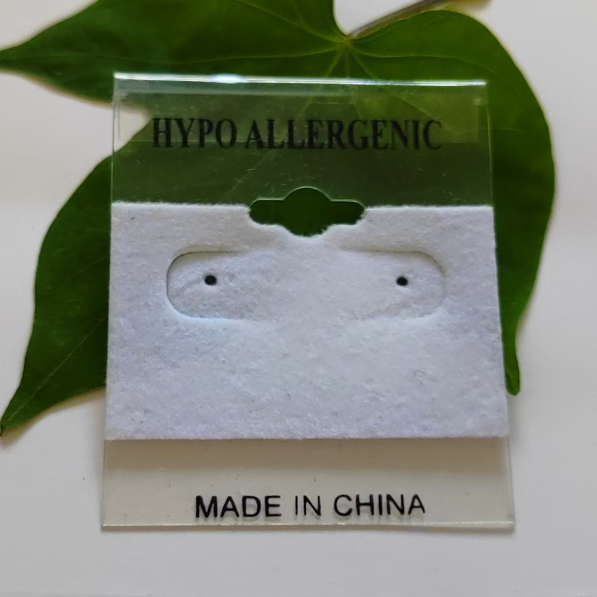 规格4.2*6塑料透明料植绒耳饰包装展示卡纸时尚流行饰品