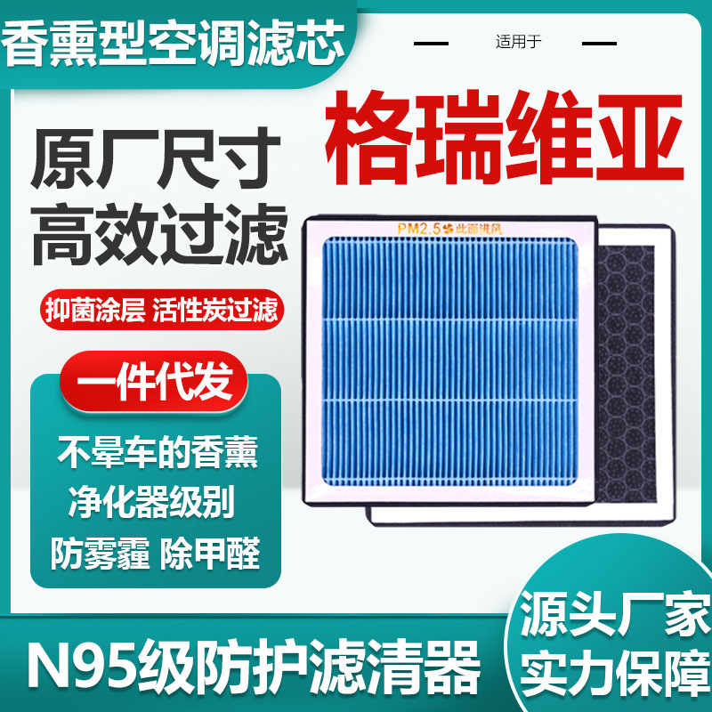 Suitable for Toyota Grevia Aromatherapy Air Conditioning Filter Element N95 Class Car Air Filter Original Size