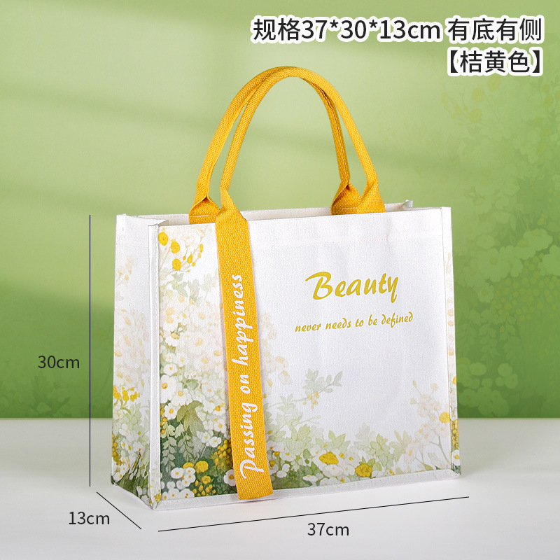 Bolsa de lona personalizada con logotipo, bolsa de lona laminada, bolsa de lona gruesa, bolsa tridimensional hecha a mano.