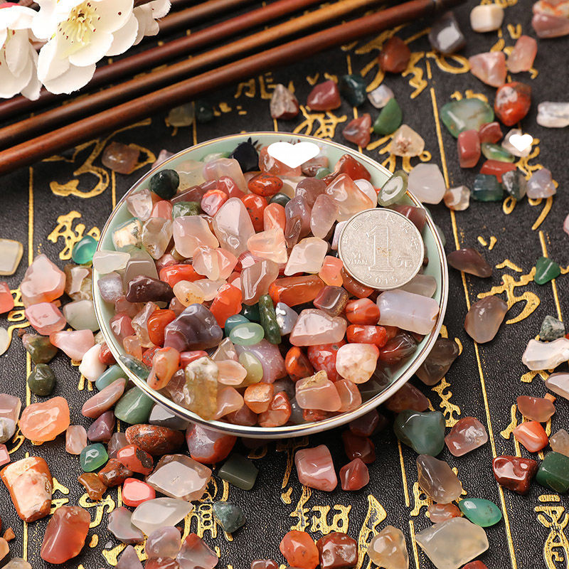 Piedra de lluvia natural colorida piedra rosa guijarro roca pequeña decoración acuario hidropónico de maceta