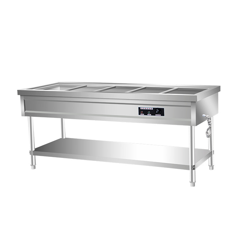 Mesa de aislamiento térmico de acero inoxidable aislamiento térmico piscina de sopa calefacción eléctrica comedor de platos calientes mesa de comedor aislamiento térmico coche calefacción eléctrica