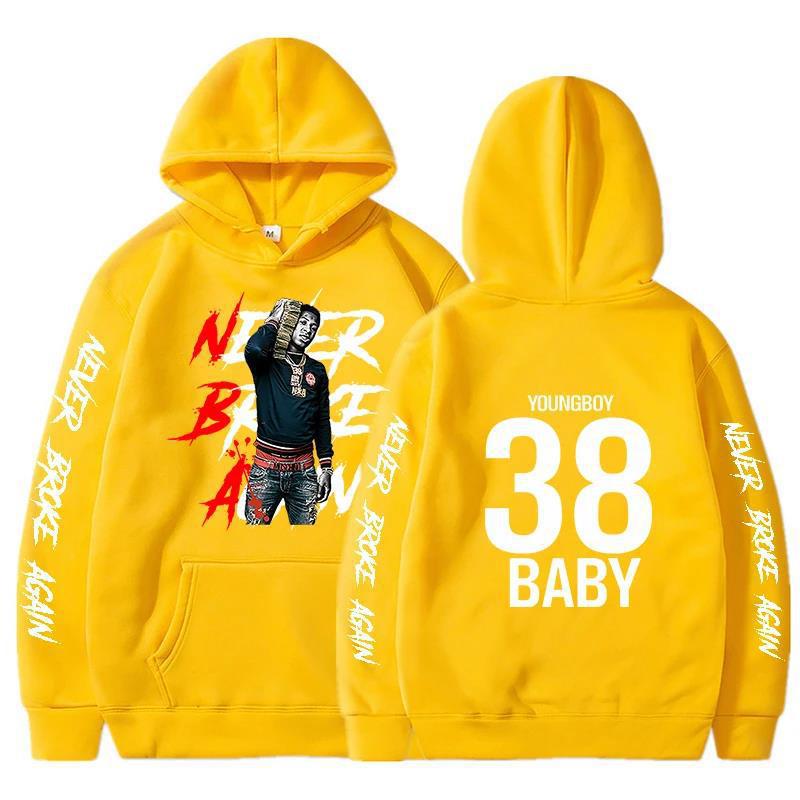 Never Broke Again Hoodies Men Fashion YoungBoy Graphic Print