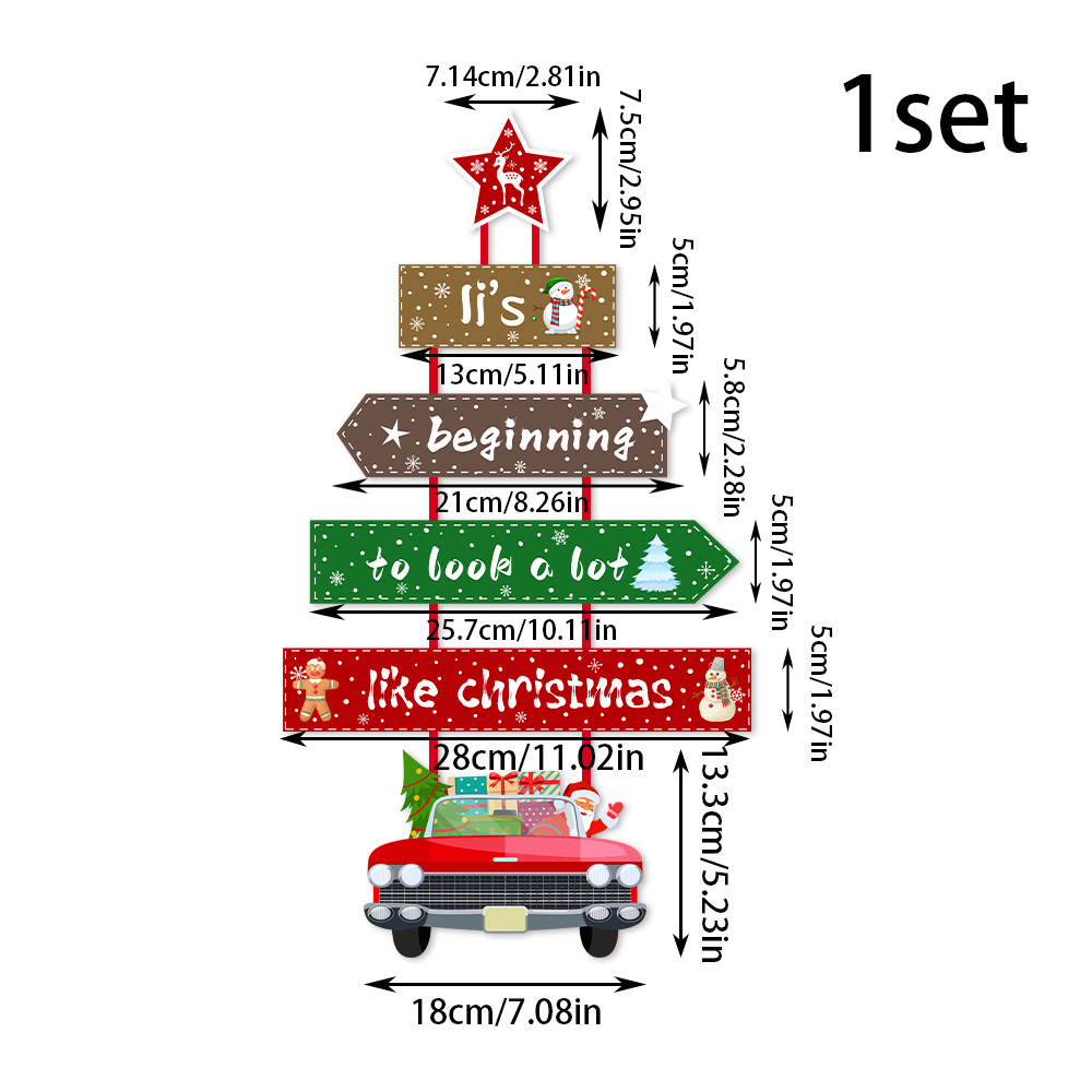 Adornos Navideños para Puerta, Decoración Navideña para Reuniones Familiares, Artículos para Fiestas, Adornos Navideños