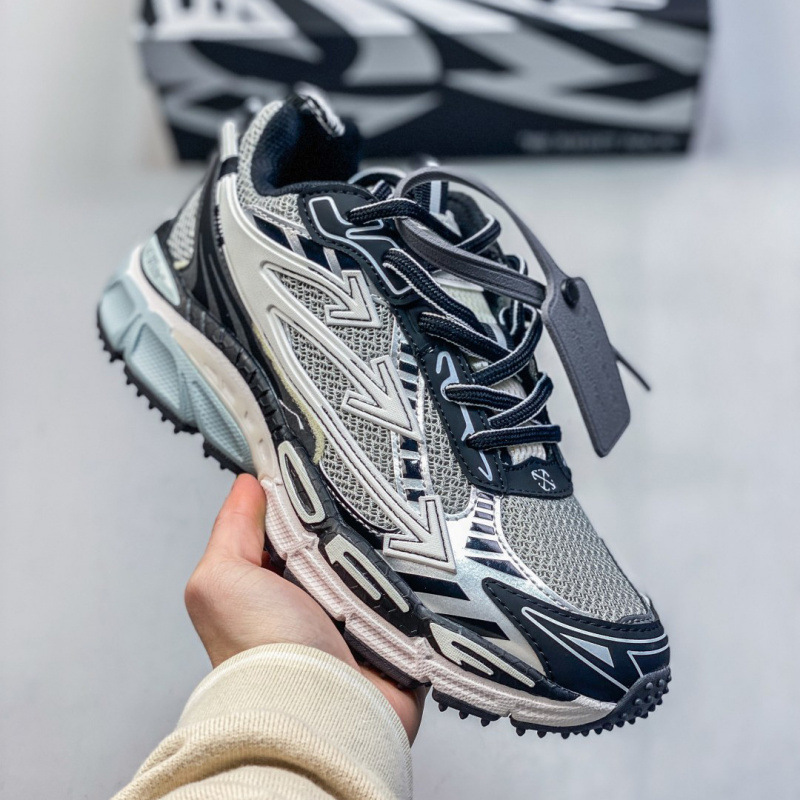 Pure Original Off Arrow Dad Shoes for Men and Women Thick-Soled Heightening Casual Running Shoes White Outdoor Hiking Shoes Cross-Country Trendy Shoes