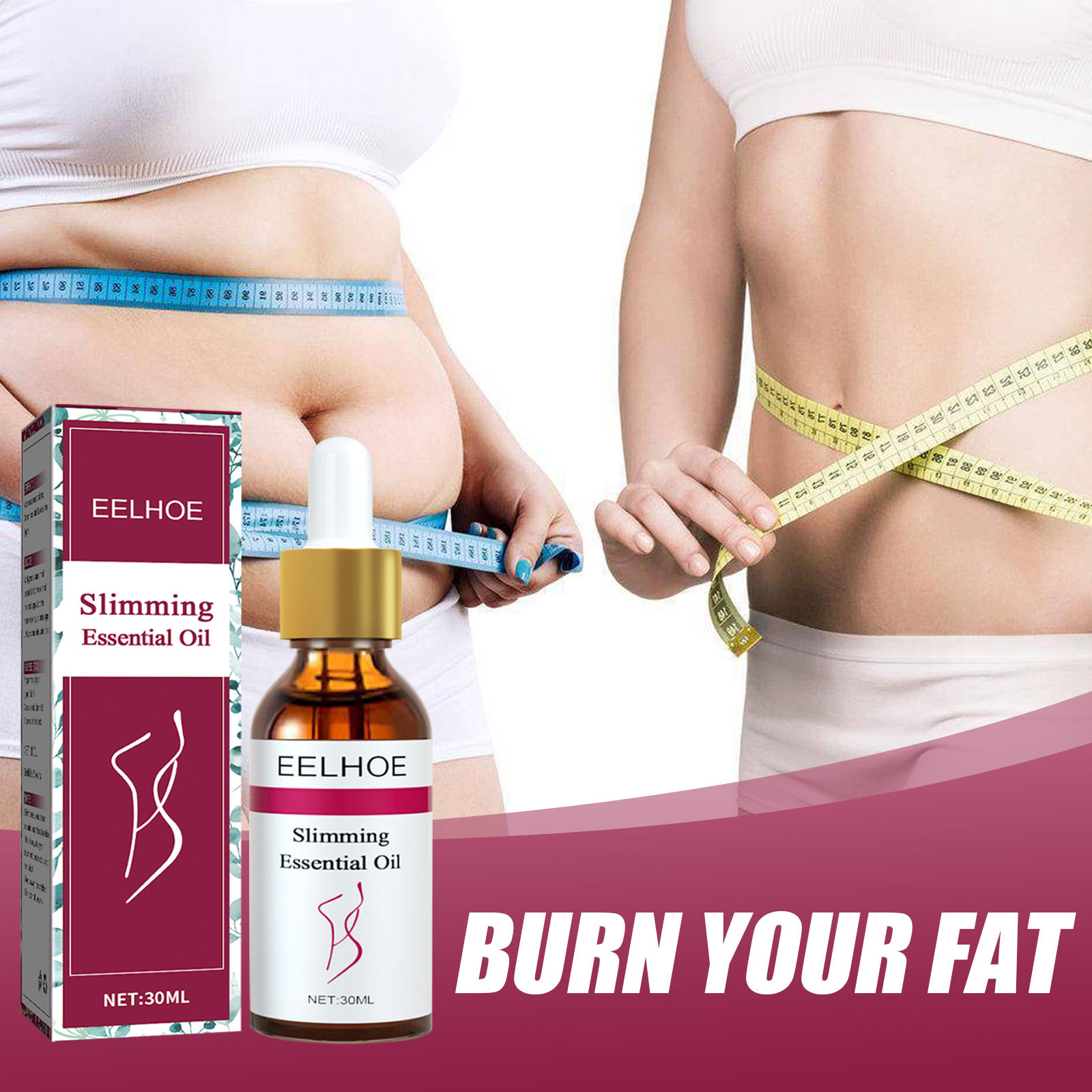 EELHOE körperformende ätherische Öllifte straffen den Körper, nähren die Haut und massieren die Taille, um die Beinmuskulatur zu formen_voghion.com