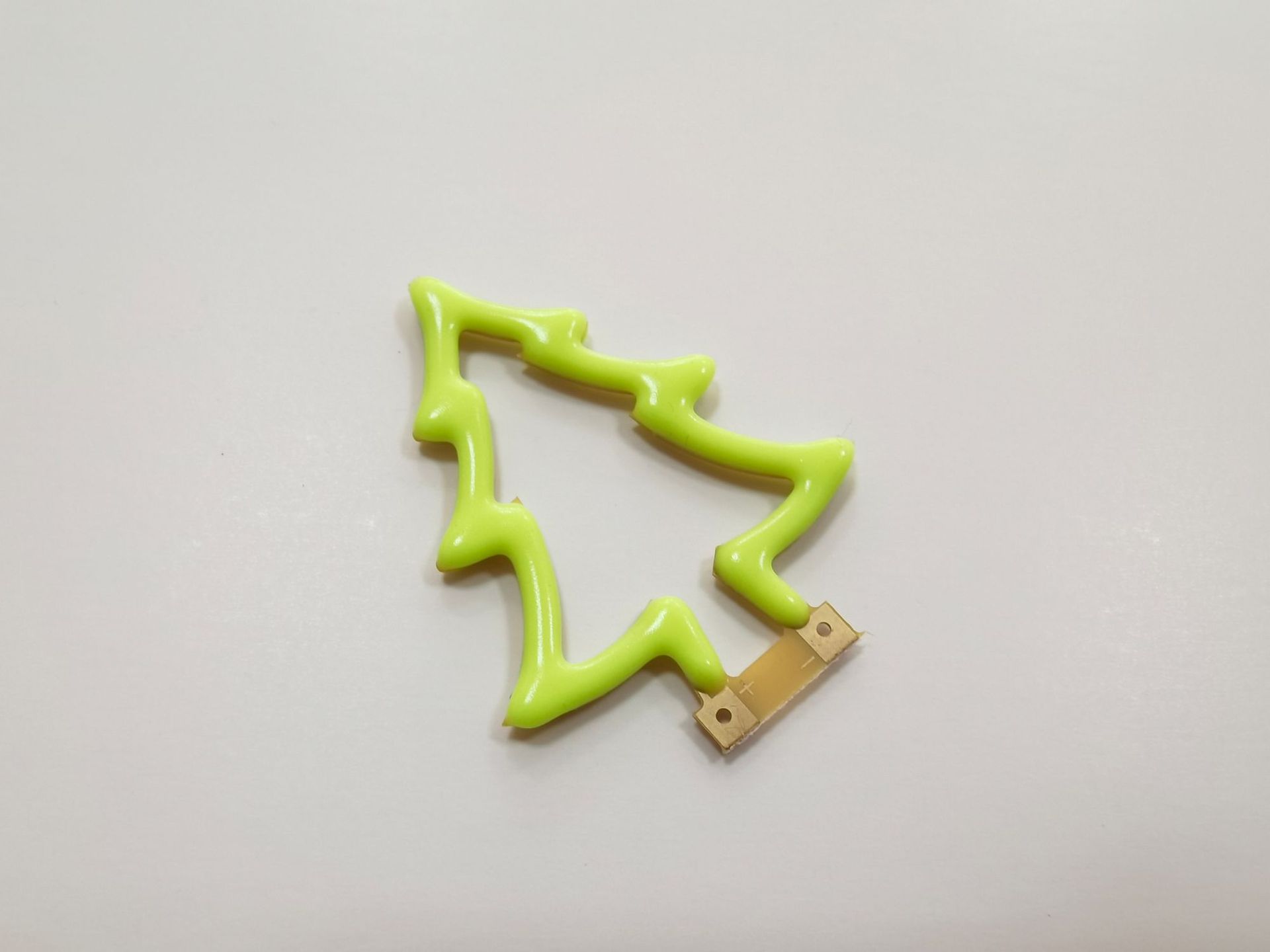 Árbol de Navidad-32*38mm-3V-luz verde